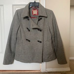 Old Navy wool gray double breasted pea coat